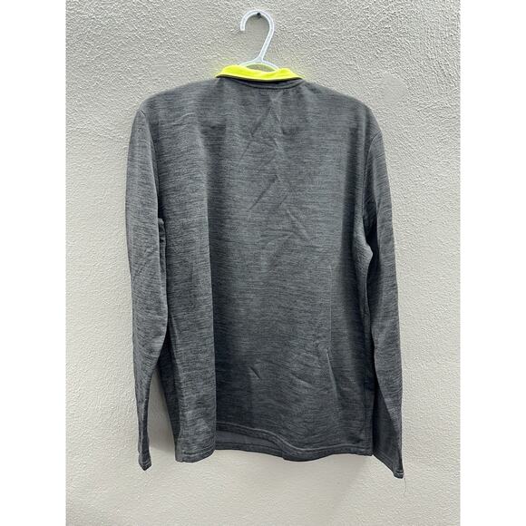 DC Comics Batman Mens Pullover Size Medium Gray Quarter Zip Logo Long Sleeve - Picture 10 of 14